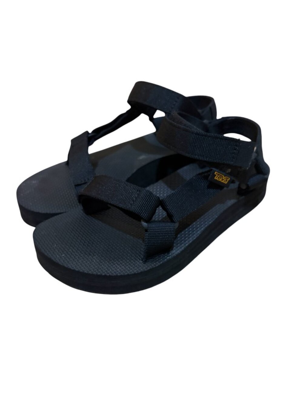 Teva Platform Sport Sandals Black Velcro Adjustable